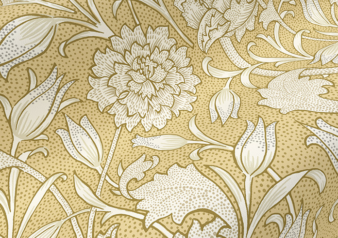 William Morris At Home Wild Tulip, Ochre - Roller Blind - Image 4
